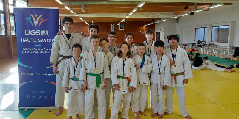 Championnats de territoire (région Auvergne Rhône-Alpes) de judo Ugsel à La Roche sur Foron ce 30 janvier 2025.